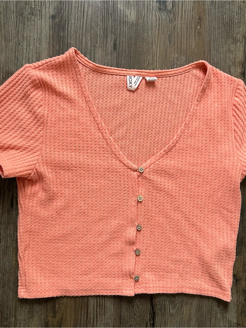 Roxy Cropped Button Top